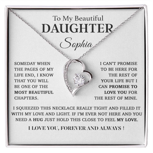 Custom To My Daughter Necklace, Mother Daughter Gifts, Daughter Necklace