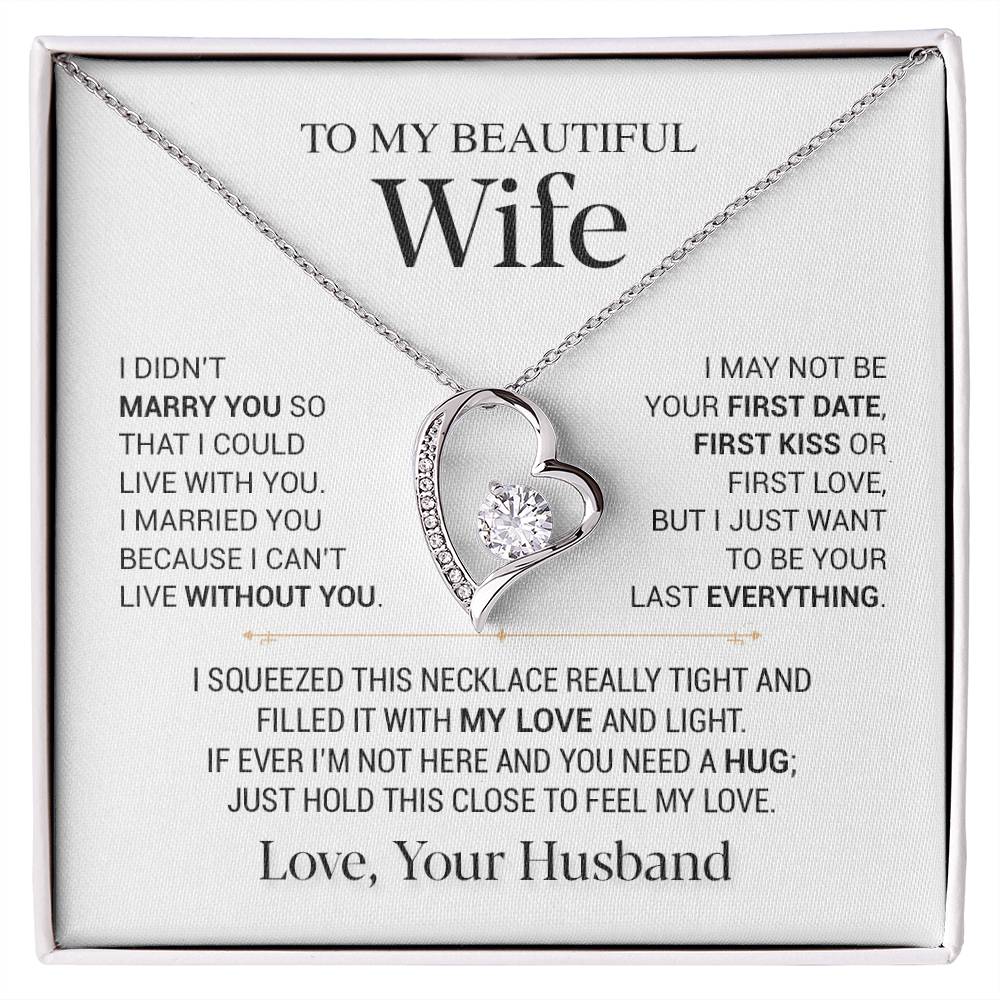 To My Wife Necklace, Christmas Gifts For Women, Anniversary Gift For Wife 23_11_White