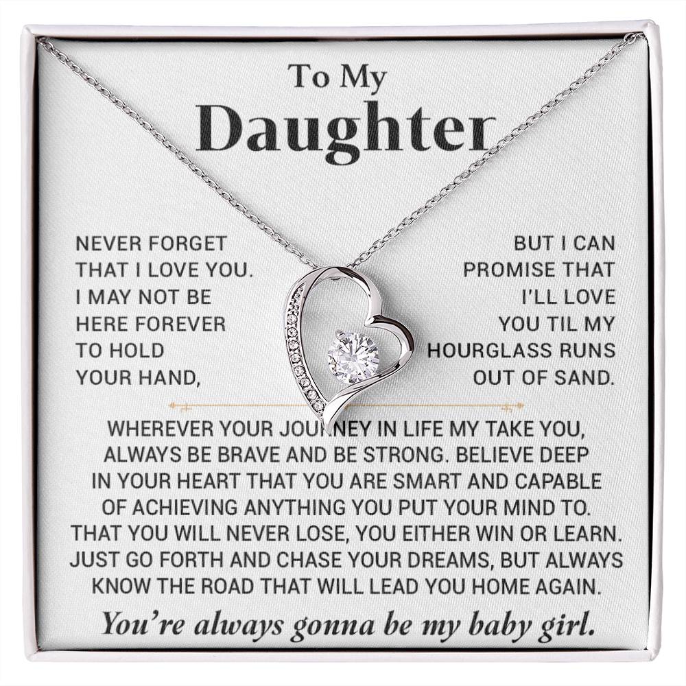 To My Daughter Necklace, Daughter Father Necklace, Daughter Gift From Dad, Mom88