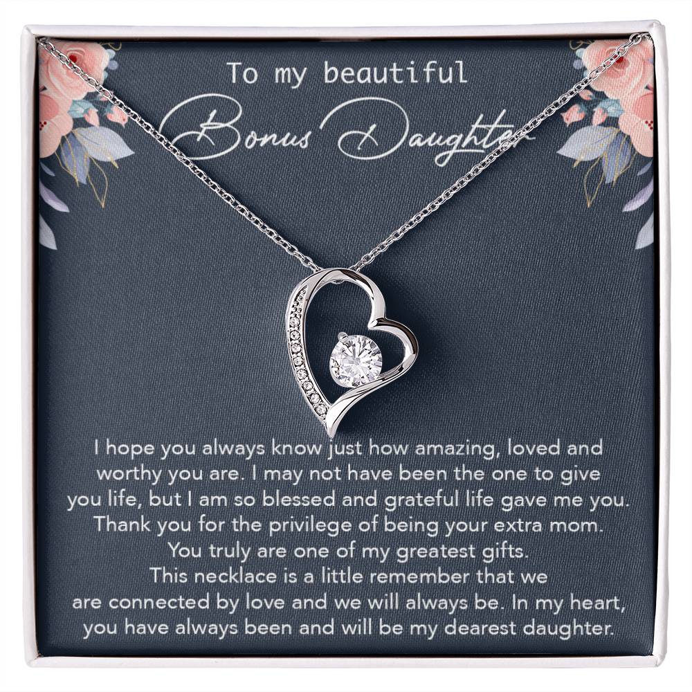 To my Bonus Daughter Necklace, Bonus Daughter, Step Daughter Gift