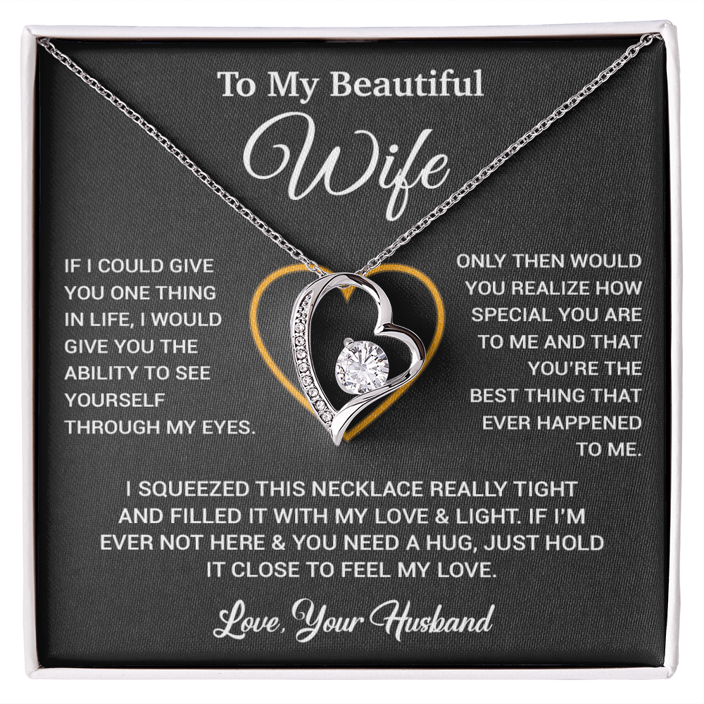 To My Wife Necklace, Gift For Wife, Anniversary Gift For Wife, Necklace For Wife 26_5_Black