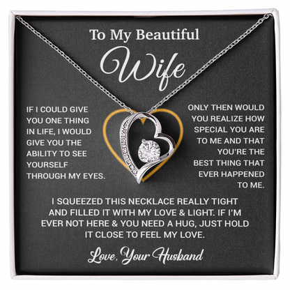 To My Wife Necklace, Gift For Wife, Anniversary Gift For Wife, Necklace For Wife 26_5_Black