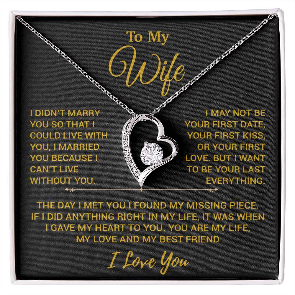 To My Wife Necklace, Christmas Gifts For Women, Anniversary Gift For Wife 16_11_Gold