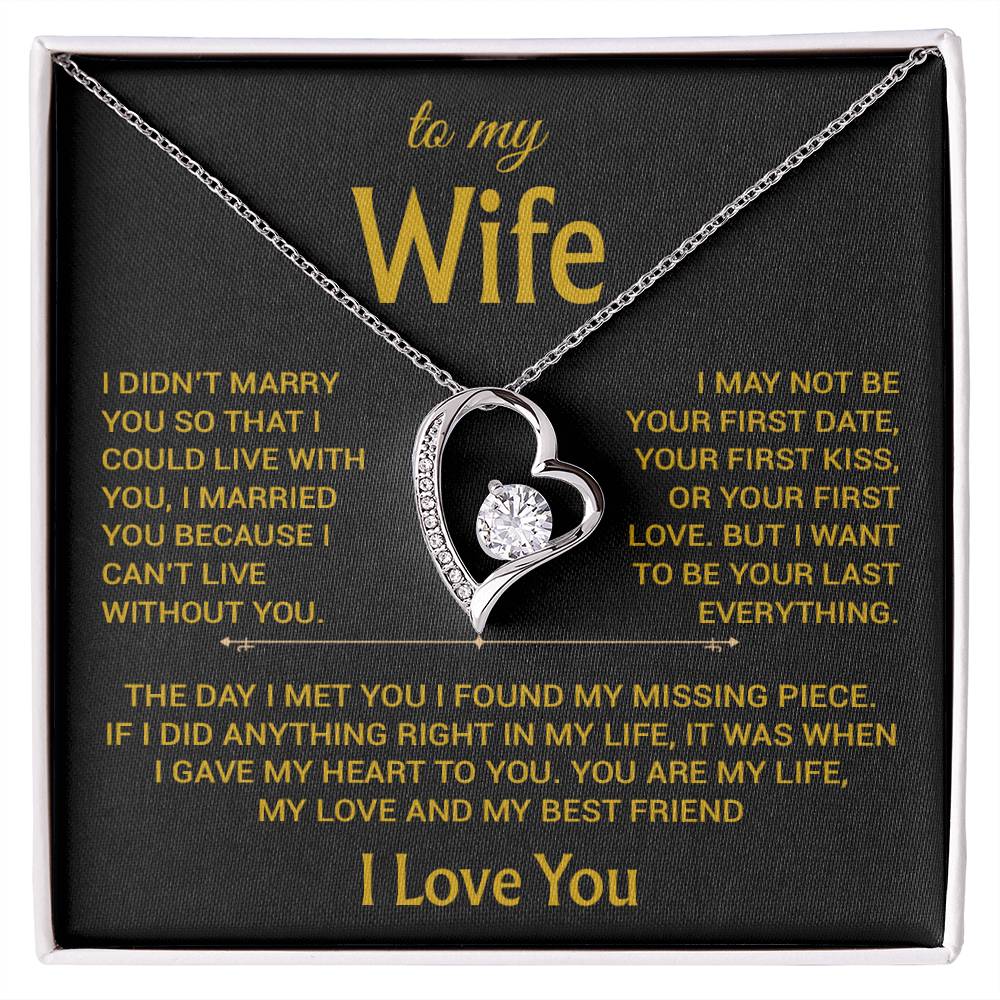 To My Wife Necklace, Christmas Gifts For Women, Anniversary Gift For Wife 16_12_Gold