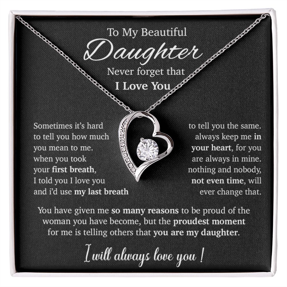 To My Daughter Necklace, Daughter Father Necklace, Daughter Gift From Dad, Mom 66