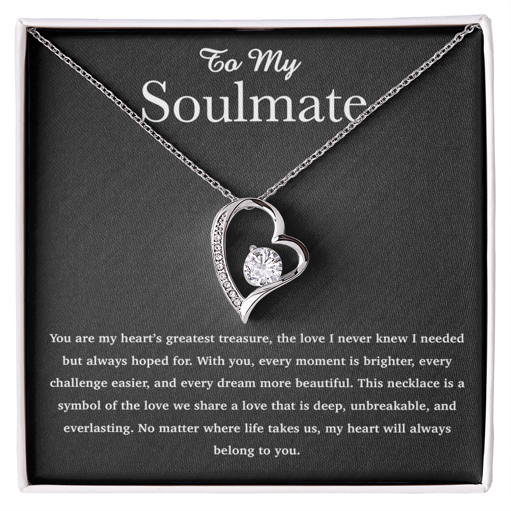 To My Soulmate Necklace, Anniversary Gift For Her, Wife, Girlfriend, Soulmate Gift