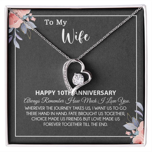 10th Anniversary Gift For Wife Necklace, 10 Year Anniversary, 10th Wedding Gift _28_8