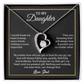 To My Daughter Necklace, Gift for Daughter from Dad, Father Daughter Necklace 4_6_Black