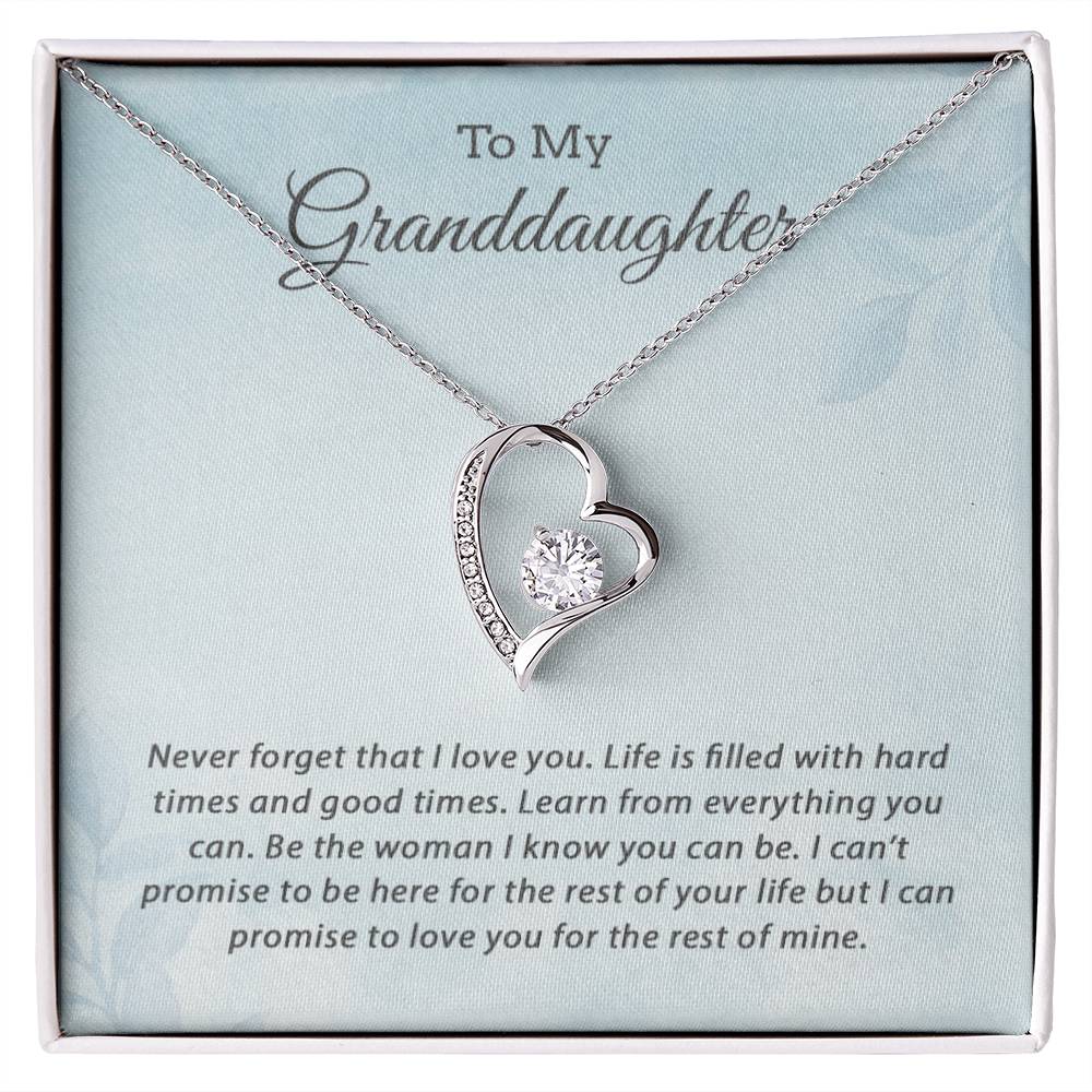 To My Granddaughter Necklace, Grandma Granddaughter Jewelry, Birthday Gift For Granddaughter