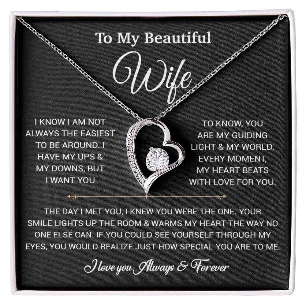 To My Wife Necklace, Gift For Wife, Anniversary Gift For Wife, Necklace For Wife 6_6_Black
