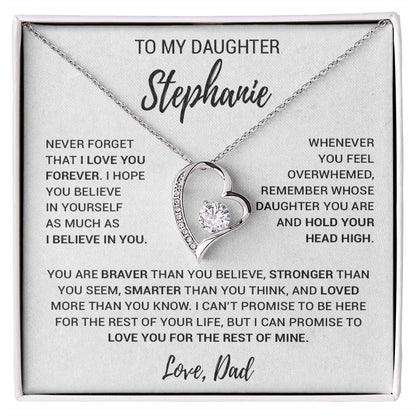 Custom To My Daughter Necklace from Dad, Father Daughter Necklace,  Gift From Dad