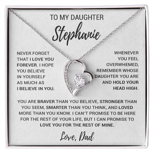 Custom To My Daughter Necklace from Dad, Father Daughter Necklace,  Gift From Dad