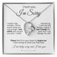 Forgive me Necklace, Apology Jewelry, Sorry Gift Wife, Sorry Gift Girlfriend, Sorry Gift Friend, Sorry Gift