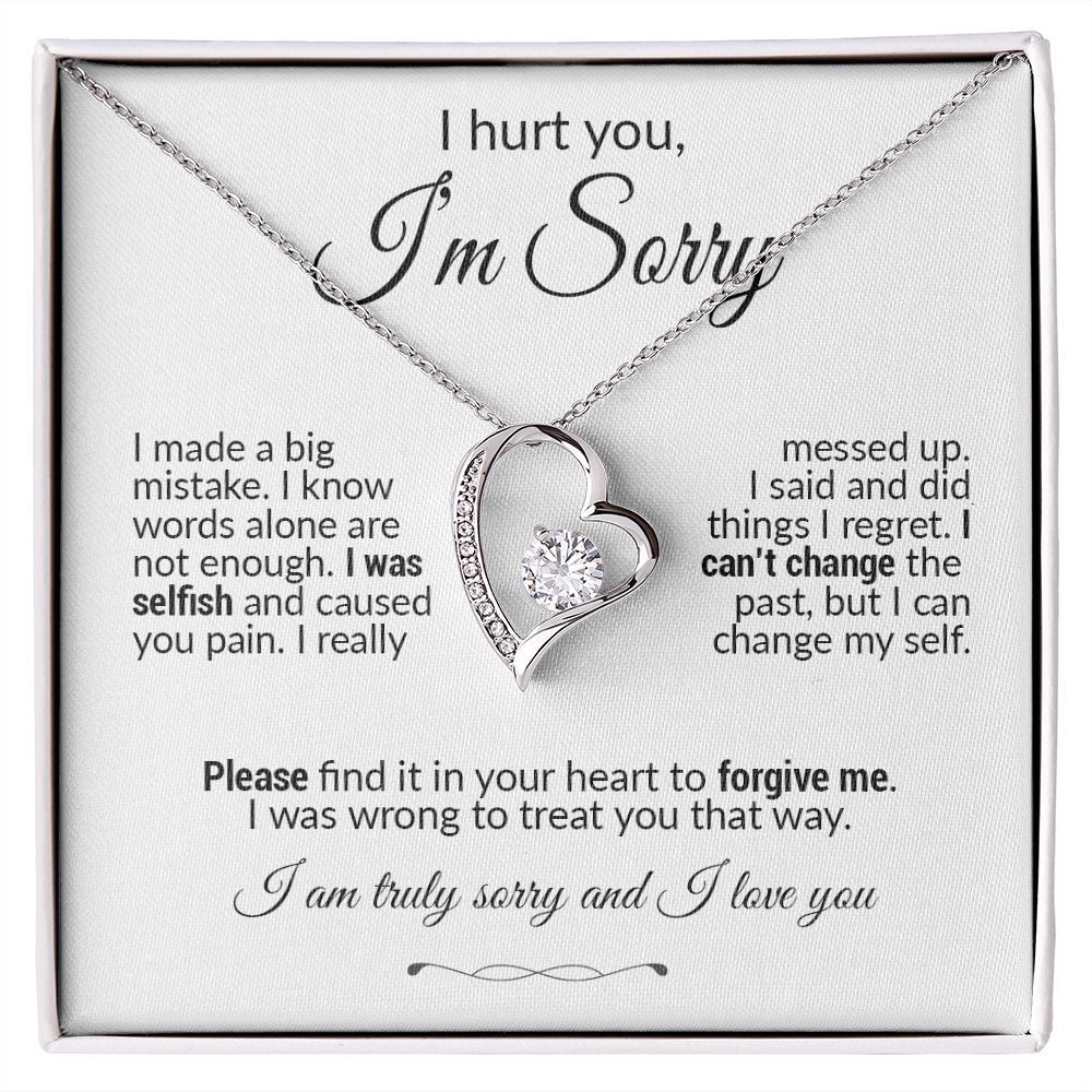 Forgive me Necklace, Apology Jewelry, Sorry Gift Wife, Sorry Gift Girlfriend, Sorry Gift Friend, Sorry Gift
