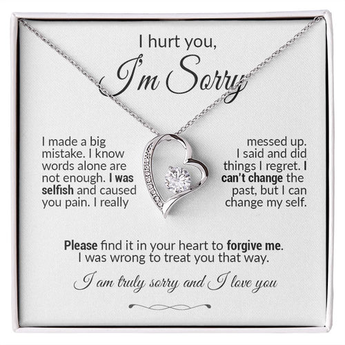 Forgive me Necklace, Apology Jewelry, Sorry Gift Wife, Sorry Gift Girlfriend, Sorry Gift Friend, Sorry Gift