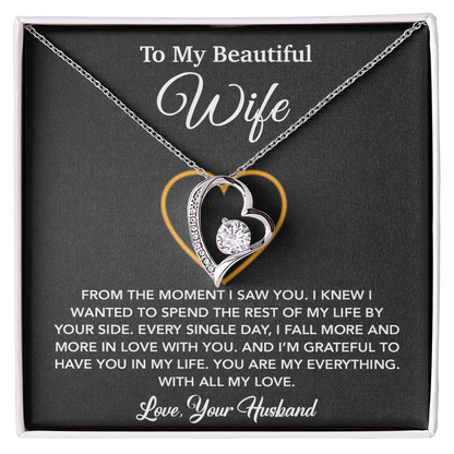 To My Wife Necklace, Gift For Wife, Anniversary Gift For Wife, Necklace For Wife 27_5_Black