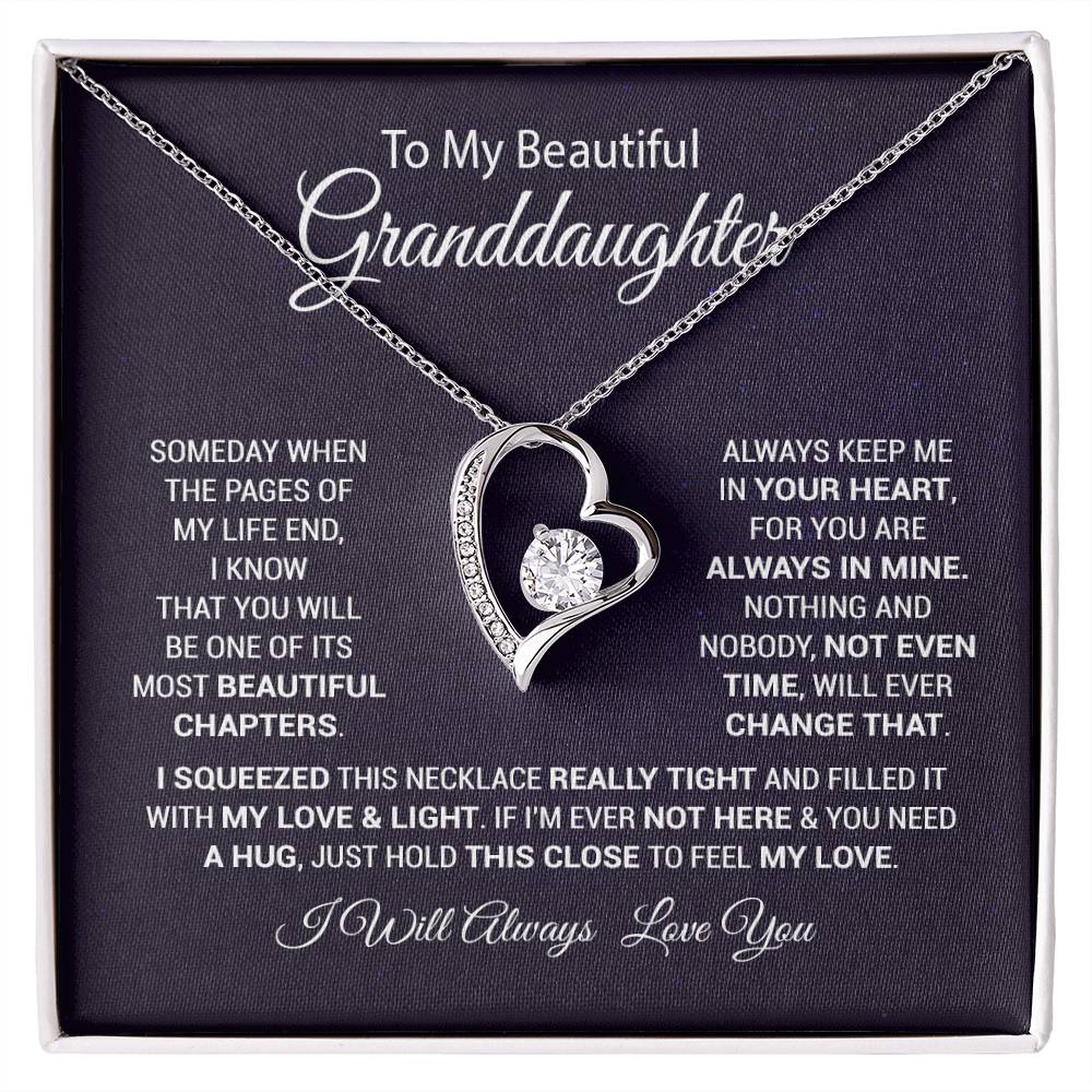 To My Granddaughter Necklace, Gift For Granddaughter, Christmas Gift