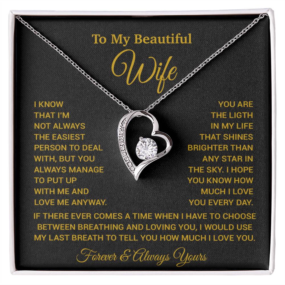 To My Wife Necklace, Christmas Gifts For Wife, Anniversary Cute Gift For Wife_6_9_Gold