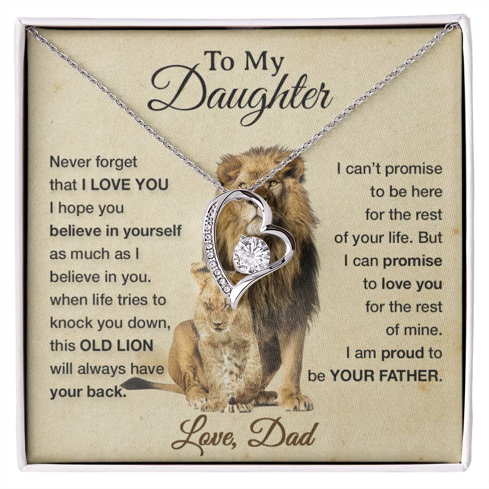 To My Daughter Necklace, Xmas Gift For Daughter From Dad, Daughter Father Lion 7_12