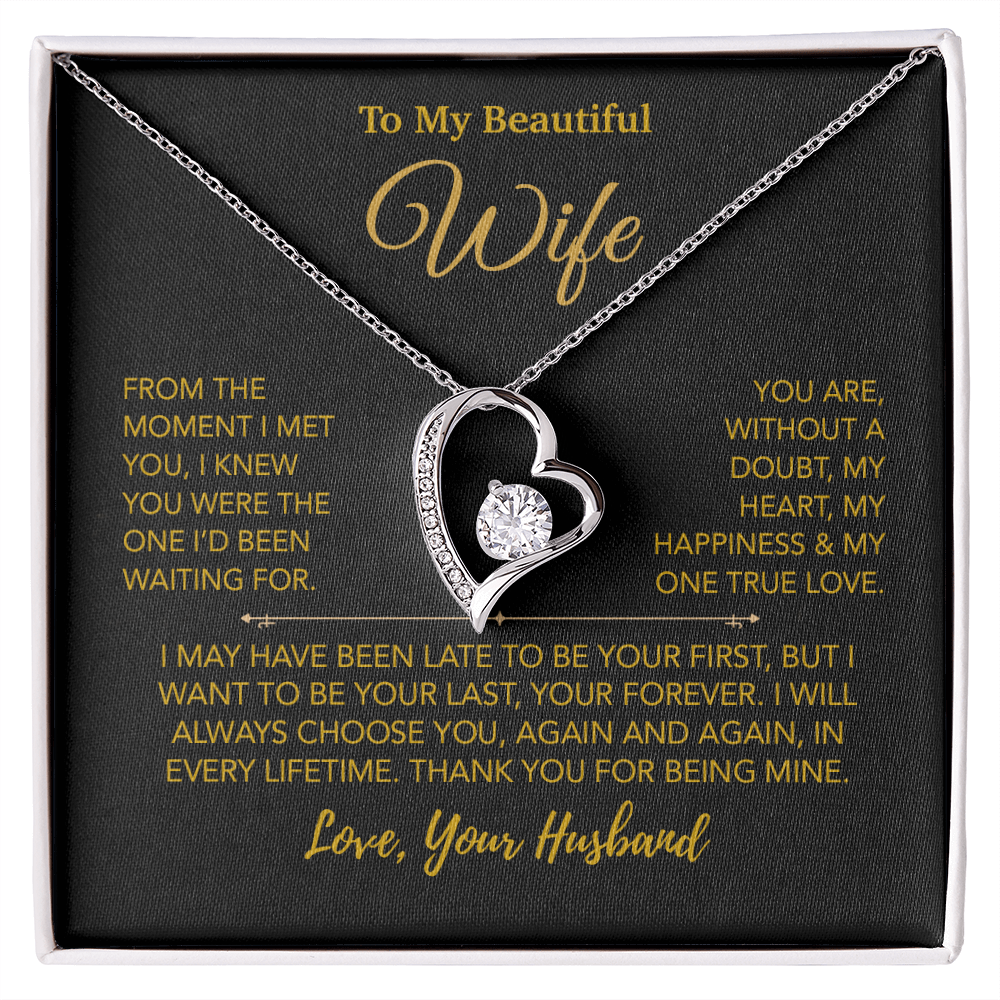 To My Wife Necklace, Christmas Gifts For Women, Anniversary Gift For Wife 27_12_Gold