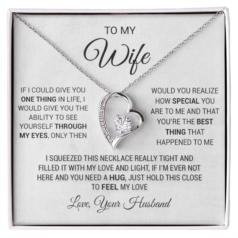 To My Wife Necklace, Gift For Wife, Anniversary Gift For Wife, Christmas Gift 1_5_White
