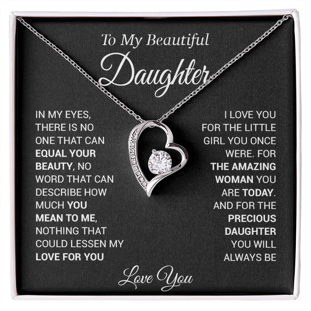 To My Daughter Necklace, Love Dad, Beautiful Necklace Gift, From Father Dad