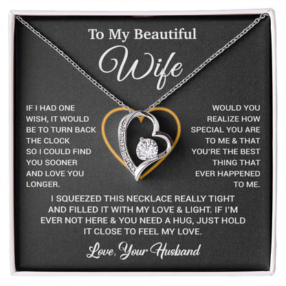To My Wife Necklace, Gift For Wife, Anniversary Gift For Wife, Necklace For Wife 28_5_Black