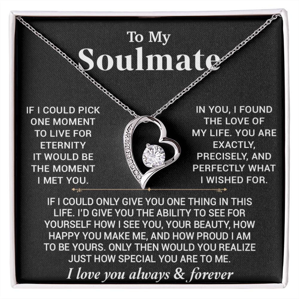To My Soulmate Necklace Gift For Wife Girlfriend Birthday Anniversary Christmas