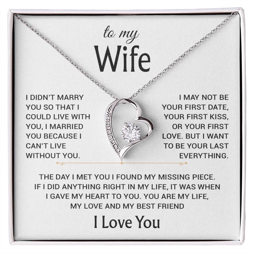 To My Wife Necklace, Christmas Gifts For Women, Anniversary Gift For Wife 16_12_White