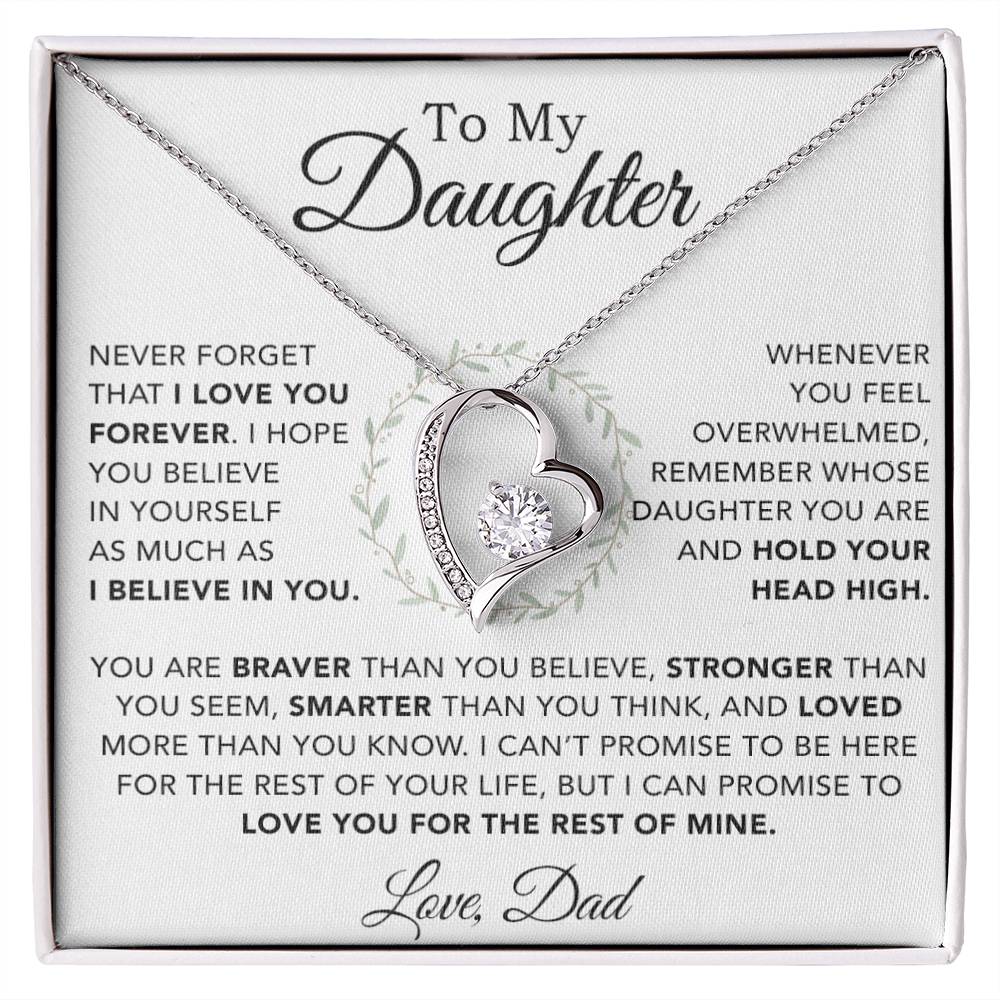 To My Daughter Necklace, Gift for Daughter from Dad, Father Daughter Necklace 27_11