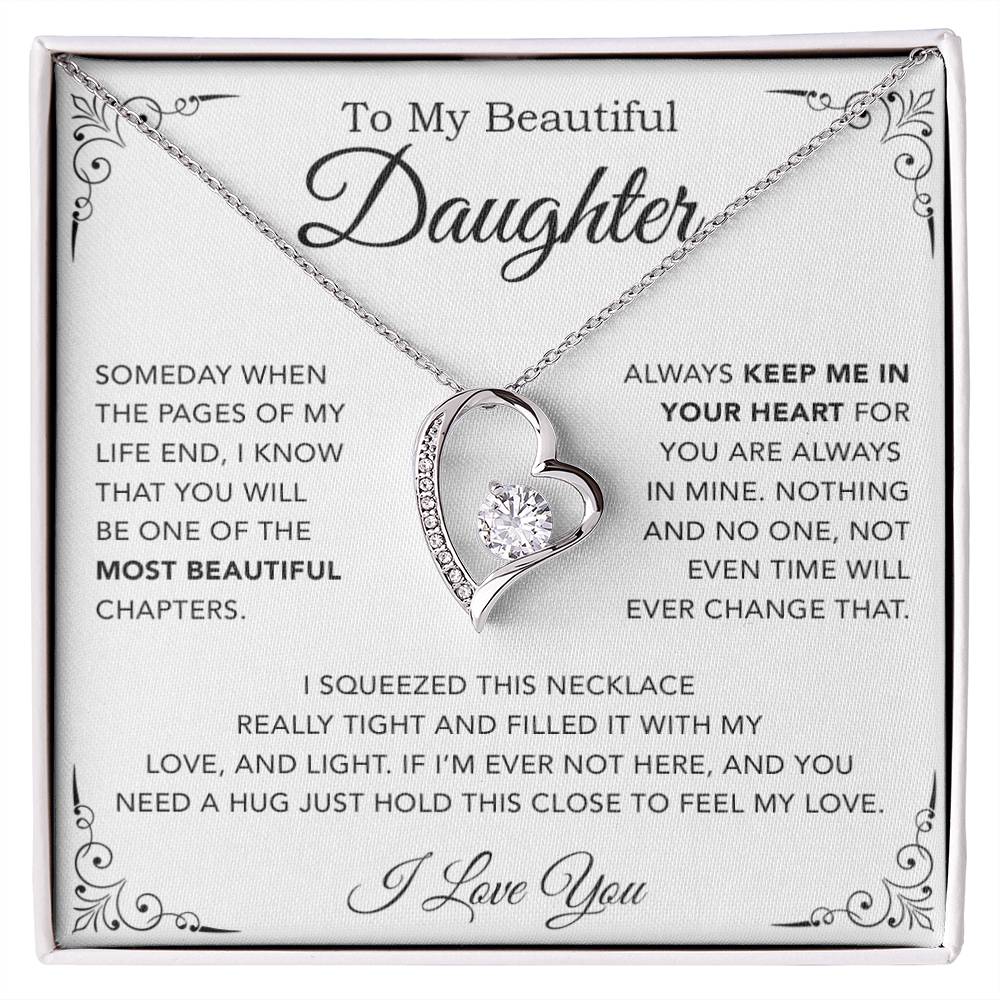 To My Daughter Necklace, Gift from Mother Father Daughter, Birthday Christmas Gift