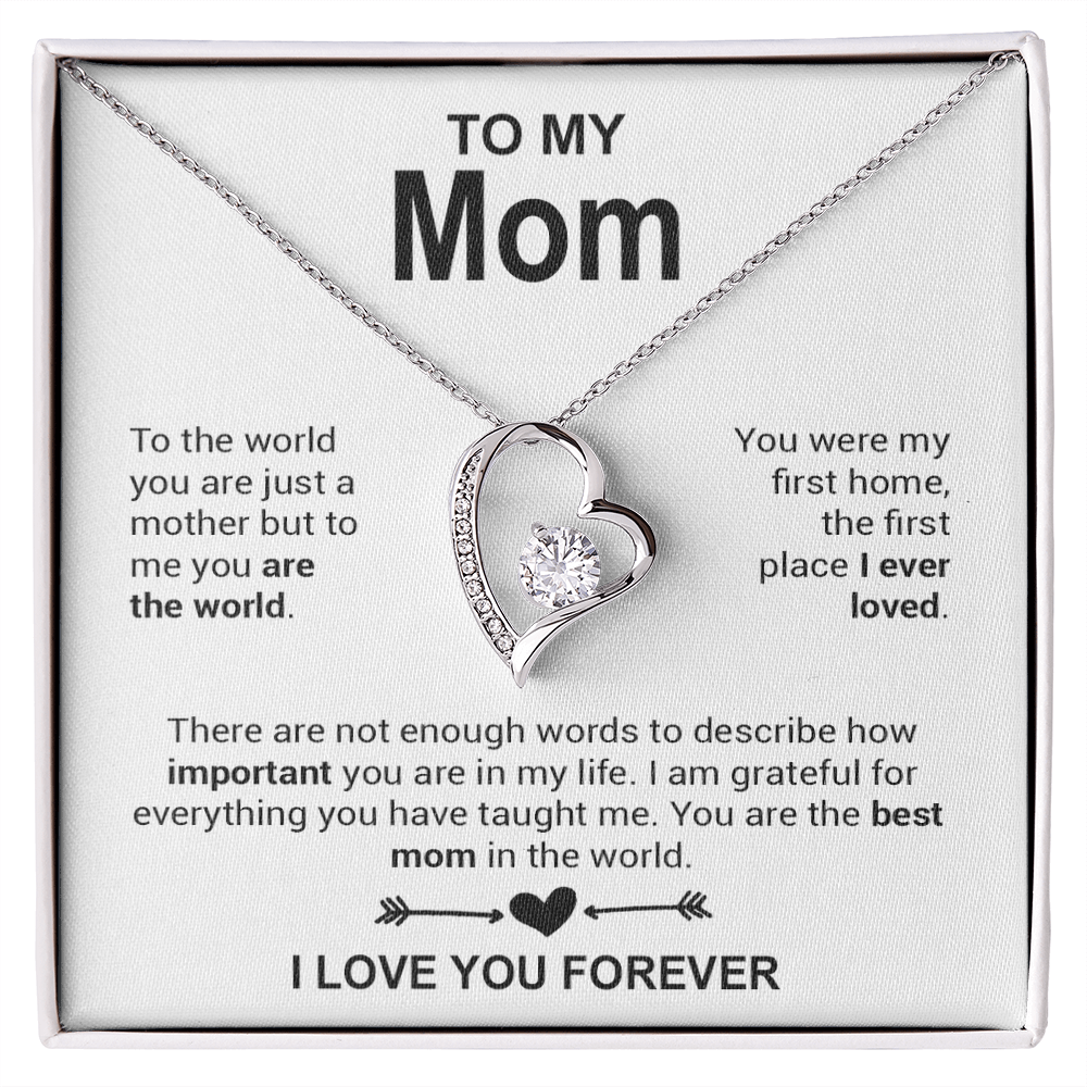 To My Mom Necklace, Mother's Day Gift, Anniversary Gift Valentines Gift