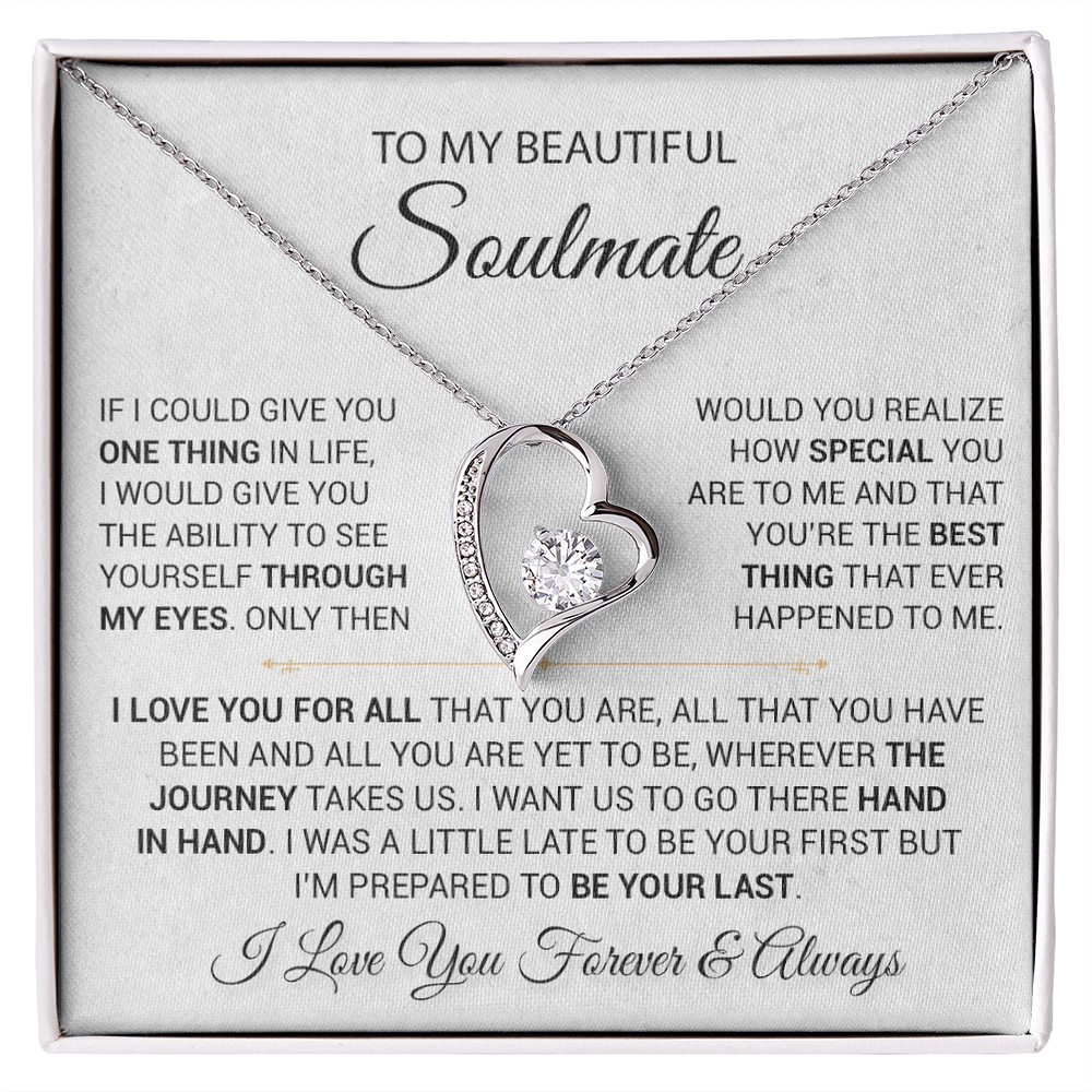 To My Soulmate Necklace, Gift For Wife Girlfriend From Husband, Christmas Gift 9_9_White