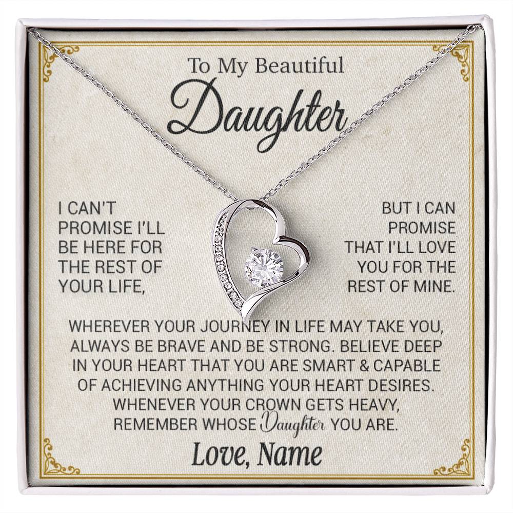 Custom To My Daughter Necklace,Daughter Gift From Mom, Dad, Daughter Necklace