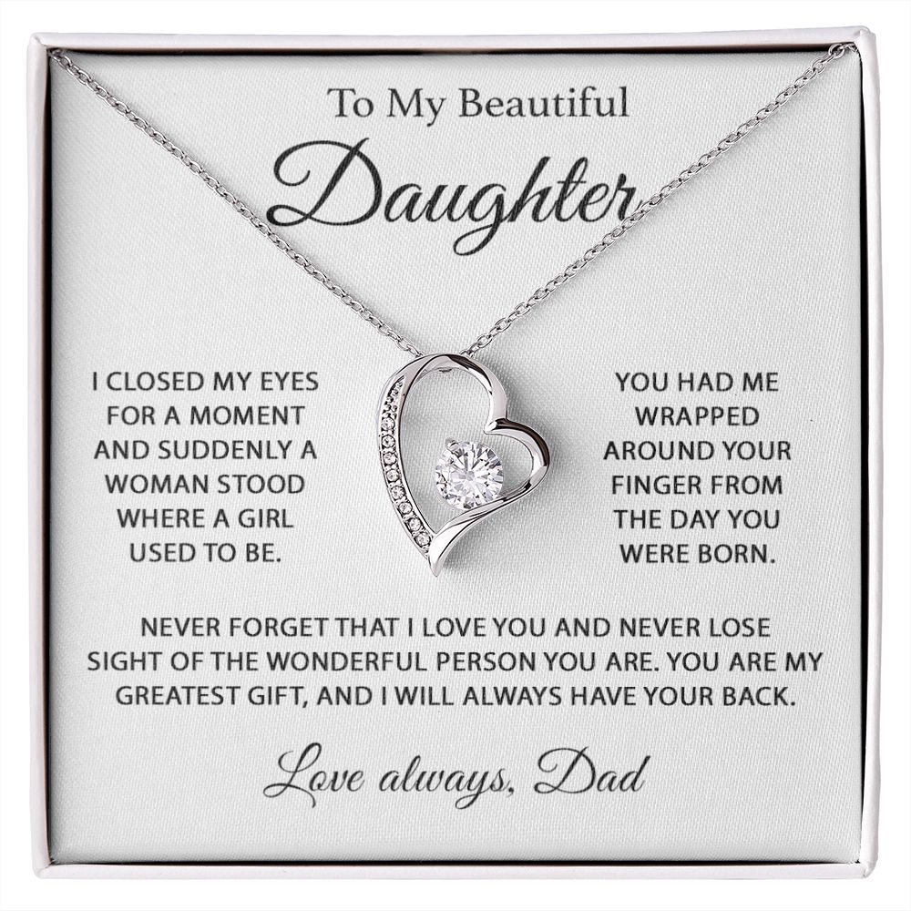 To My Daughter Necklace, Daughter Father Necklace, Daughter Gift From Dad00