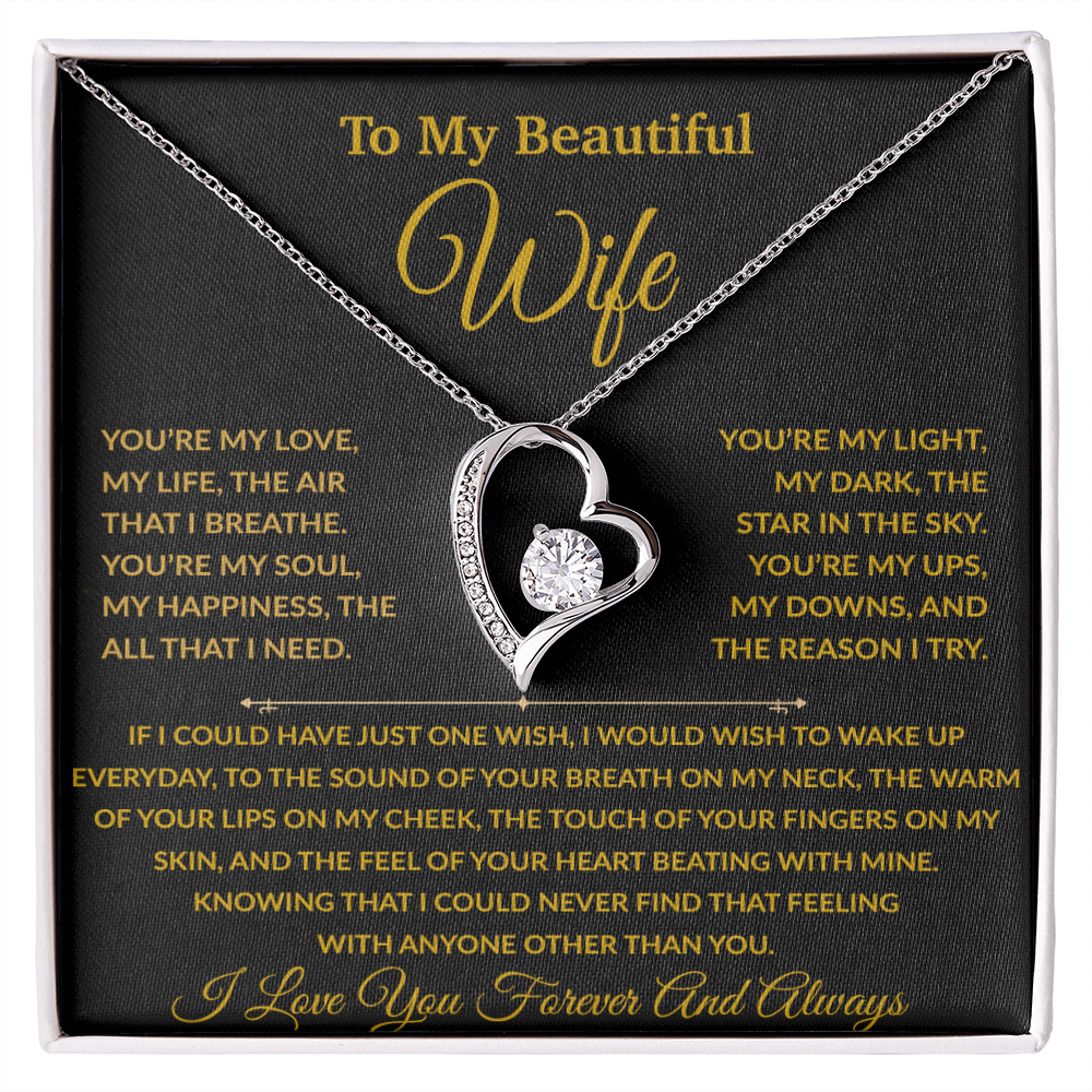 To My Wife Necklace, Christmas Gifts For Women, Anniversary Gift For Wife 8_9_Gold