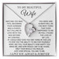 To My Beautiful Wife Necklace, Wife Gift from Husband, Wife Birthday Gift, Christmas Gift
