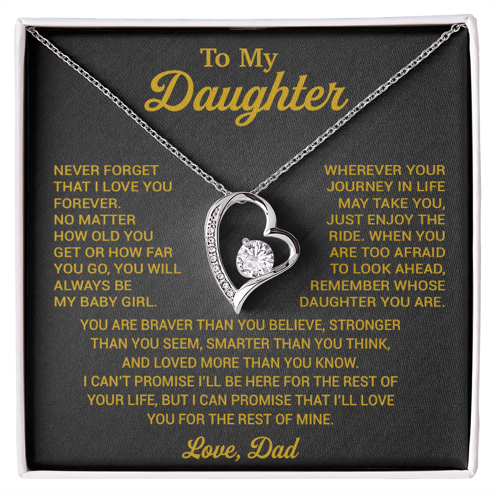 To My Daughter Necklace, Daughter Father Necklace, Daughter Gift From Dad 20_8_Gold