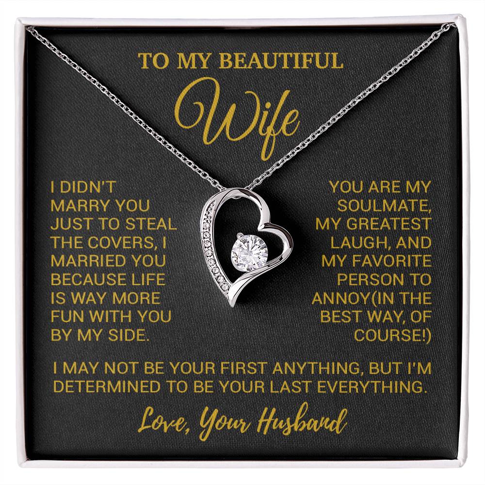 To My Wife Necklace, Christmas Gifts For Women, Anniversary Gift For Wife 24_10_Gold