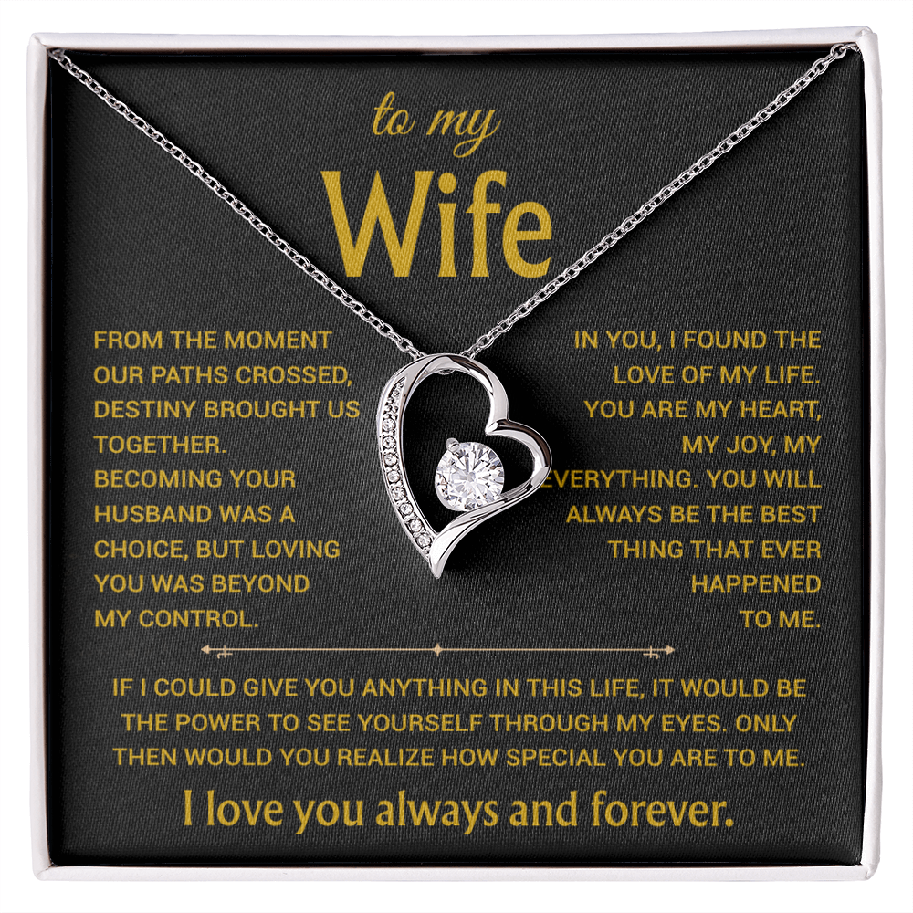 To My Wife Necklace, Christmas Gifts For Women, Anniversary Gift For Wife 6_1_Gold