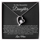 To My Daughter Necklace, Gift for Daughter from mom, Daughter mother Necklace 20_4_Black