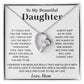 To My Beautiful Daughter Necklace, Gift for Daughter From Mom, Birthday Gift for Daughter