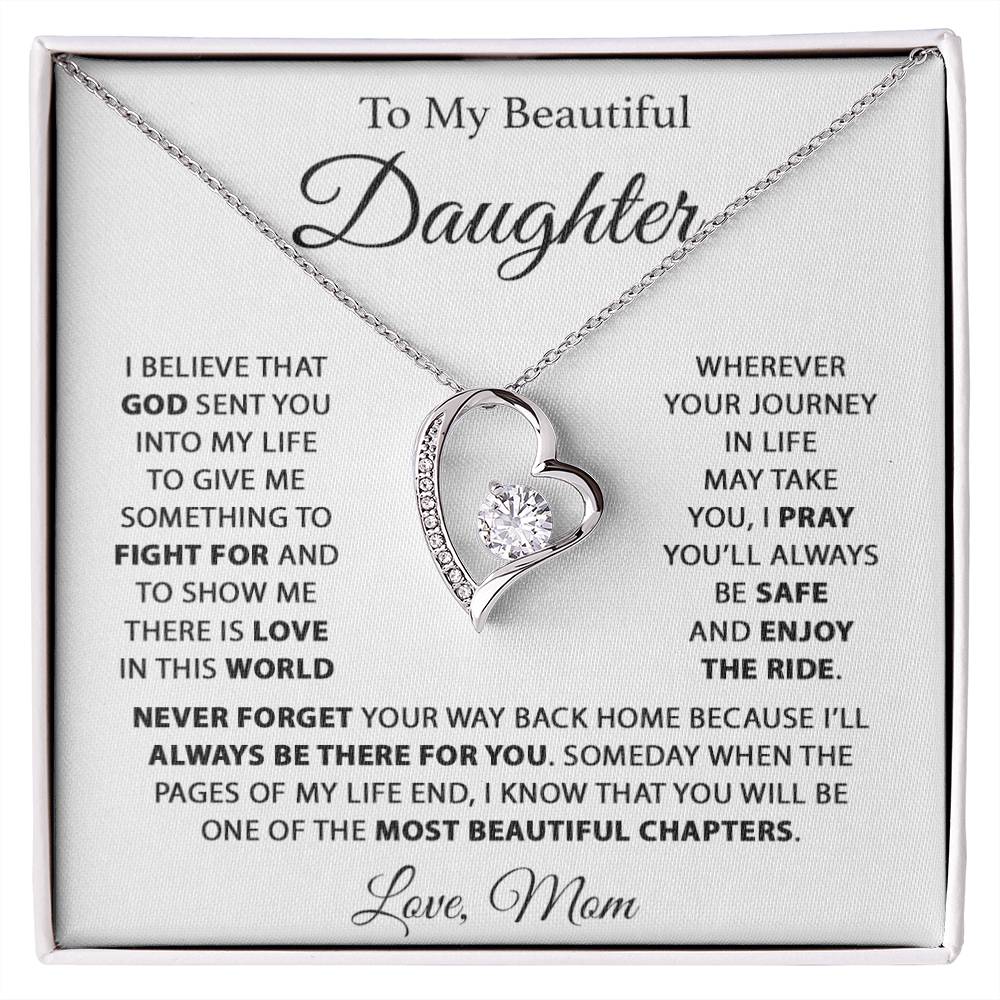 To My Daughter Necklace, Daughter Mother Necklace, Daughter Gift From Mom.