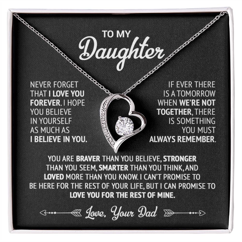 To My Daughter Necklace, Daughter Father Necklace, Daughter Gift From Dad1