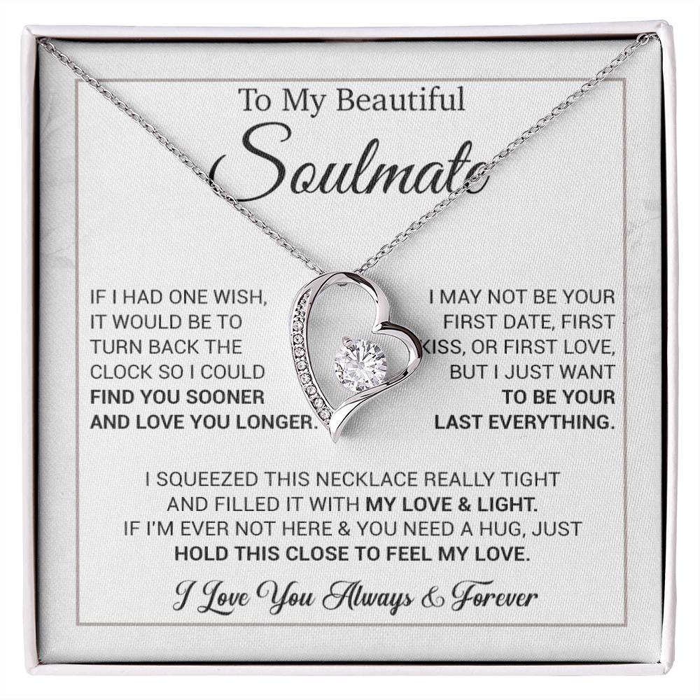 To My Soulmate Necklace, Anniversary Gifts, Soulmate Gift, Christmas Gift