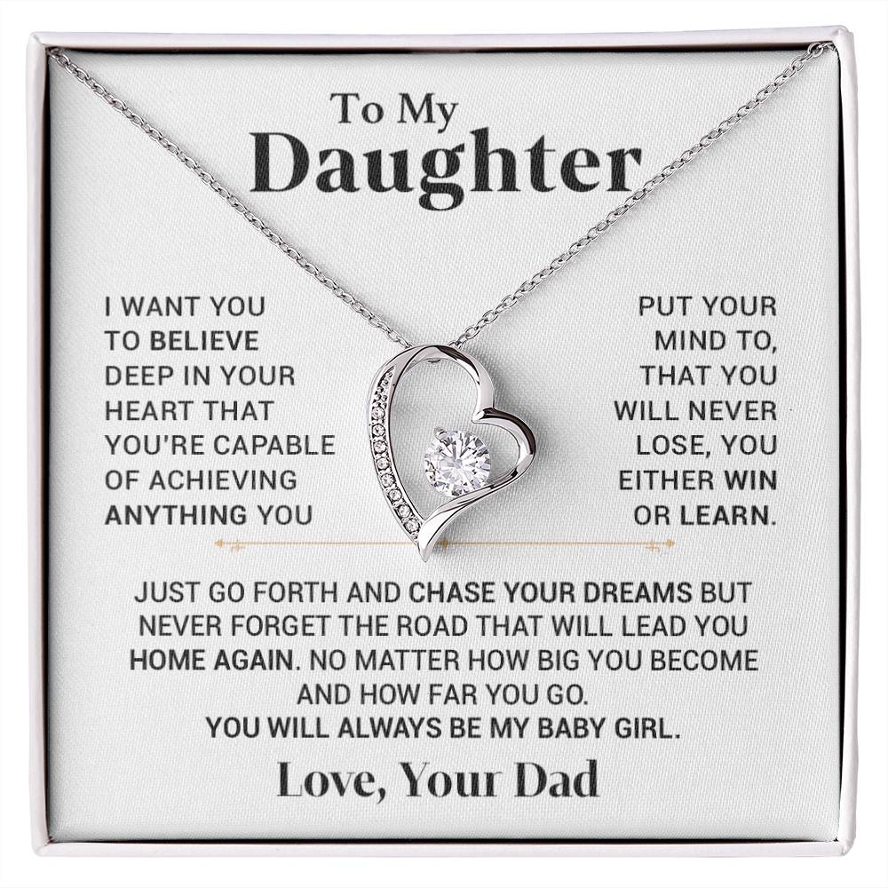 To My Daughter Necklace, Daughter Gift, Gift From Dad, Gift For Her77