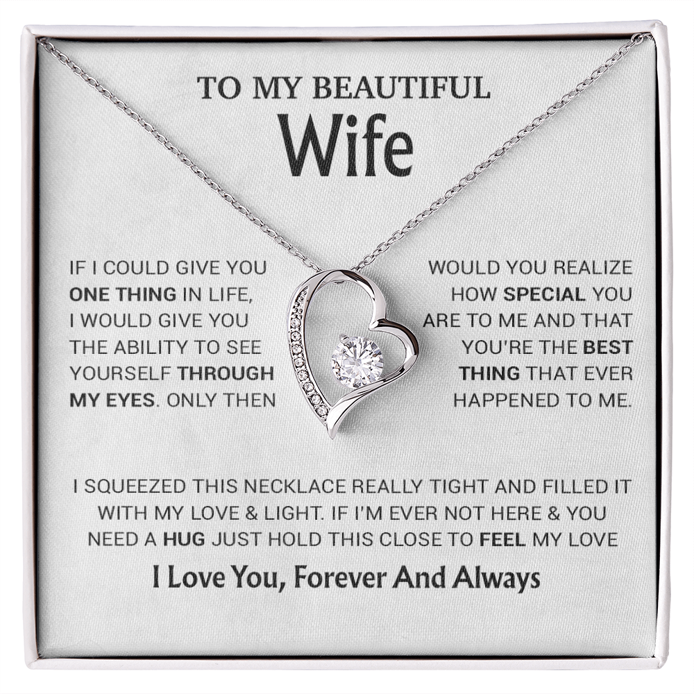 To My Wife Necklace, Christmas Gifts For Wife, Anniversary Cute Gift For Wife_23_8_White