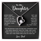 To My Daughter Necklace, Gift for Daughter from Dad, Father Daughter Necklace 2_6_Black
