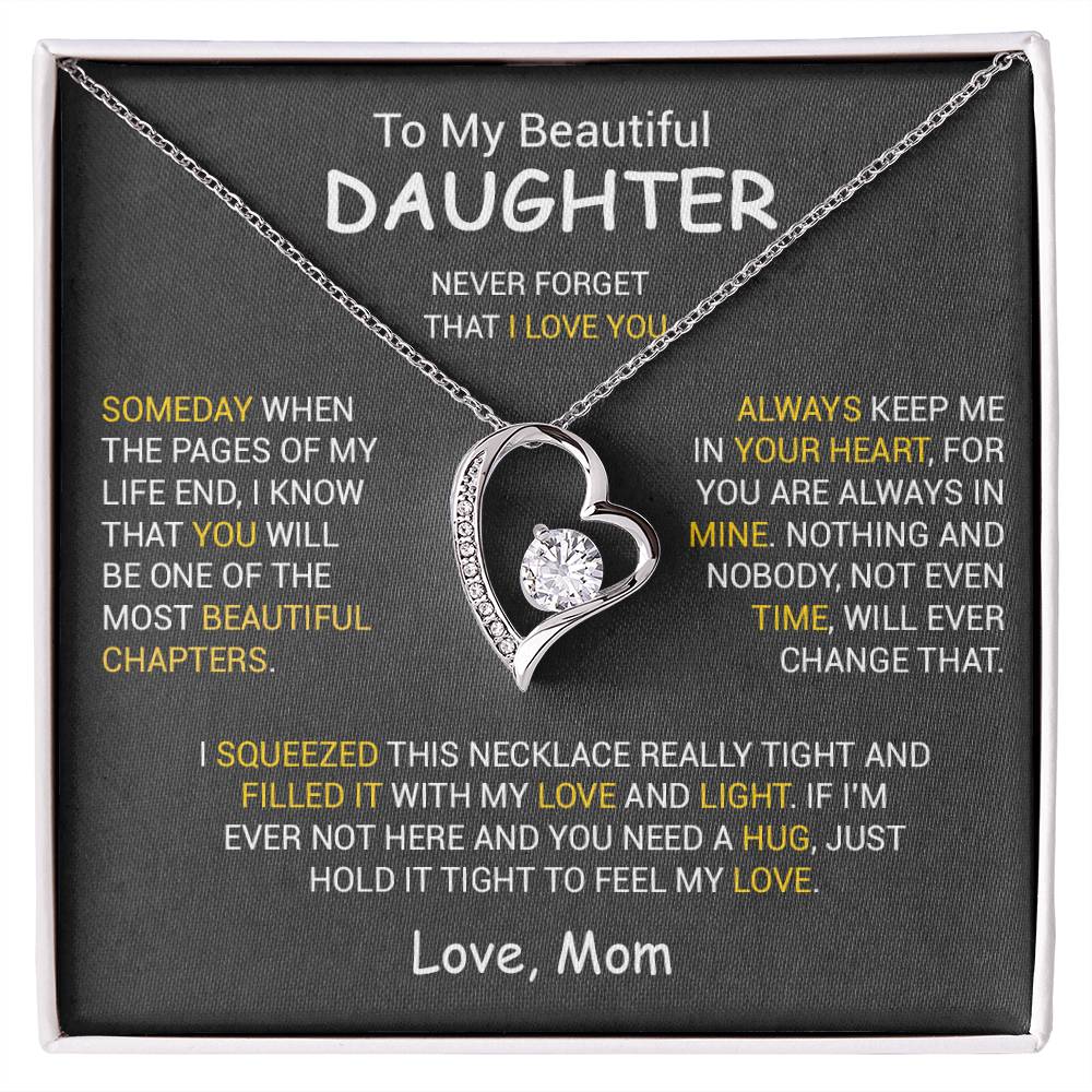 To My Daughter Necklace, Daughter Mother Necklace, Daughter Gift From Dad, Mom 6_12