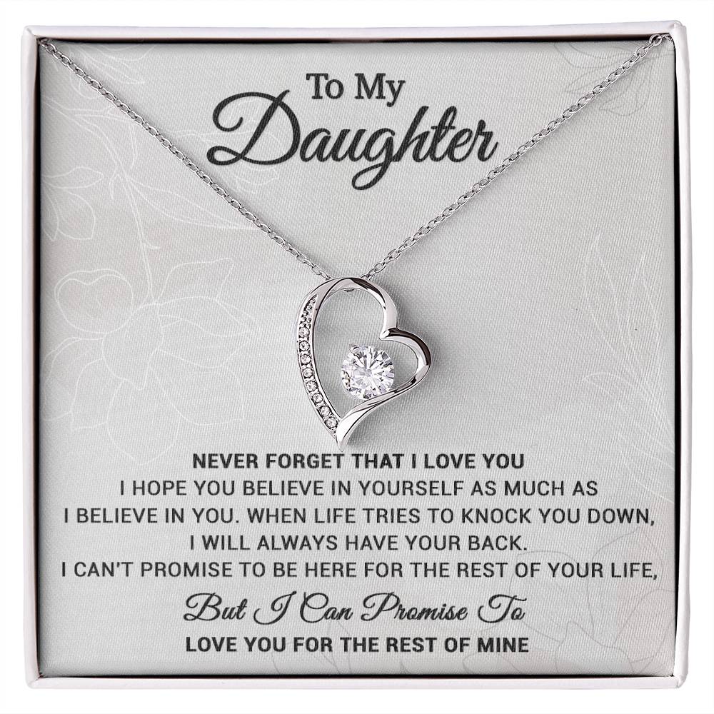 To My Daughter Necklace, Gift From Mom Dad, Birthday Christmas Gift